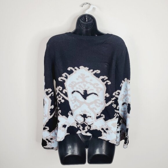 Cliche Whimsigoth Victorian Bell Sleeve Dark Fairy Knit Sweater L - Picture 4 of 10